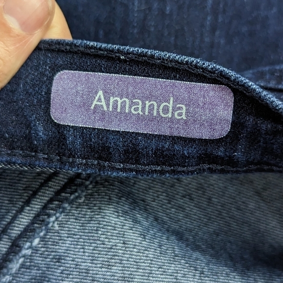 Gloria Vanderbilt Amanda Dark Wash Straight Leg Jeans Sz 12 - Picture 10 of 12